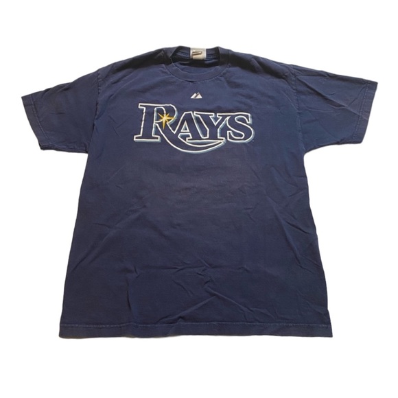 Tampa Bay Devil Rays Jersey T-Shirt Longoria MLB Retro Throwback 2008 - Picture 2 of 3